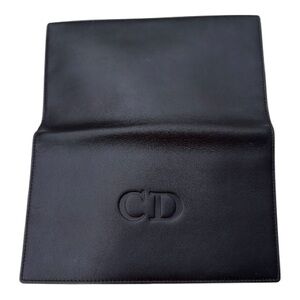 Christian Dior Vintage Calfskin Long Wallet – CD Logo – Dark Brown